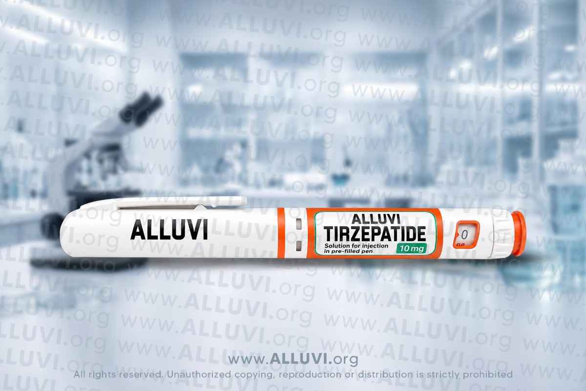 Alluvi Healthcare tirzepatide UK weight loss pen held in hand