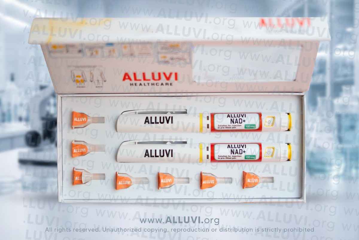 Alluvi NAD plus pen close up UK Alluvi Healthcare energy peptide
