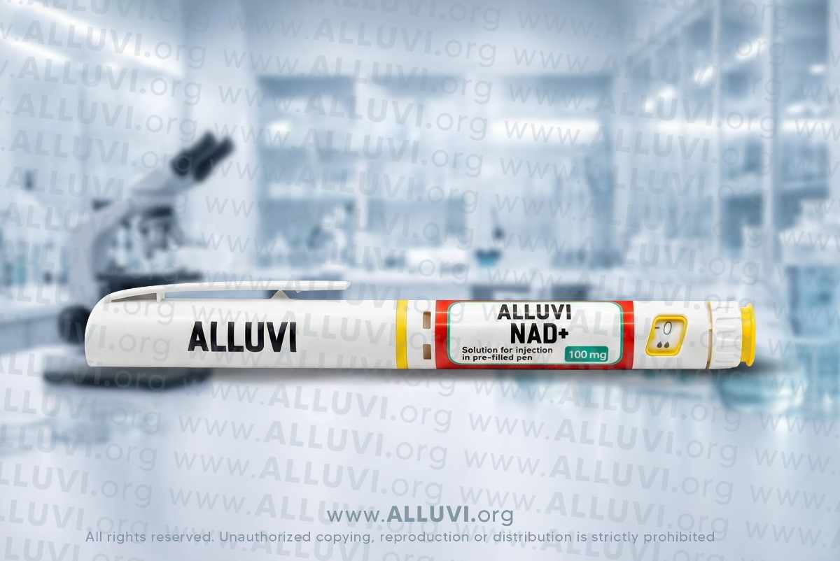 Alluvi Healthcare NAD plus peptide UK held in hand portable pen